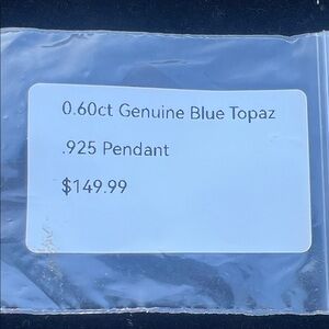 Genuine Blue Topaz .925 Pendant